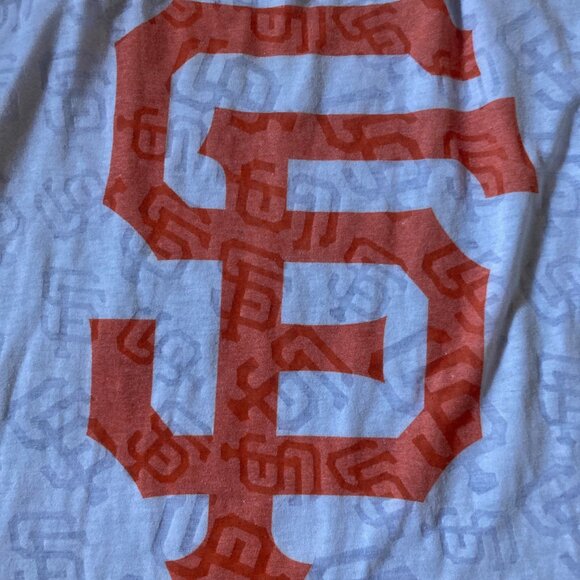 SF Giants Beach Cover Up Semi Sheer Dress - White with Orange Logo - Size Large - Picture 9 of 10